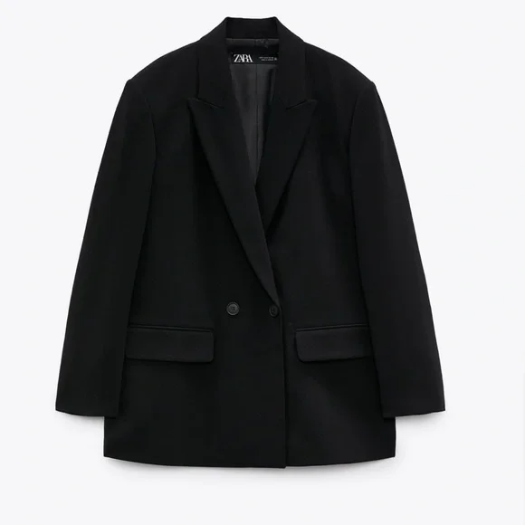 Zara | Jackets & Coats | Oversized Double Breasted Blazer